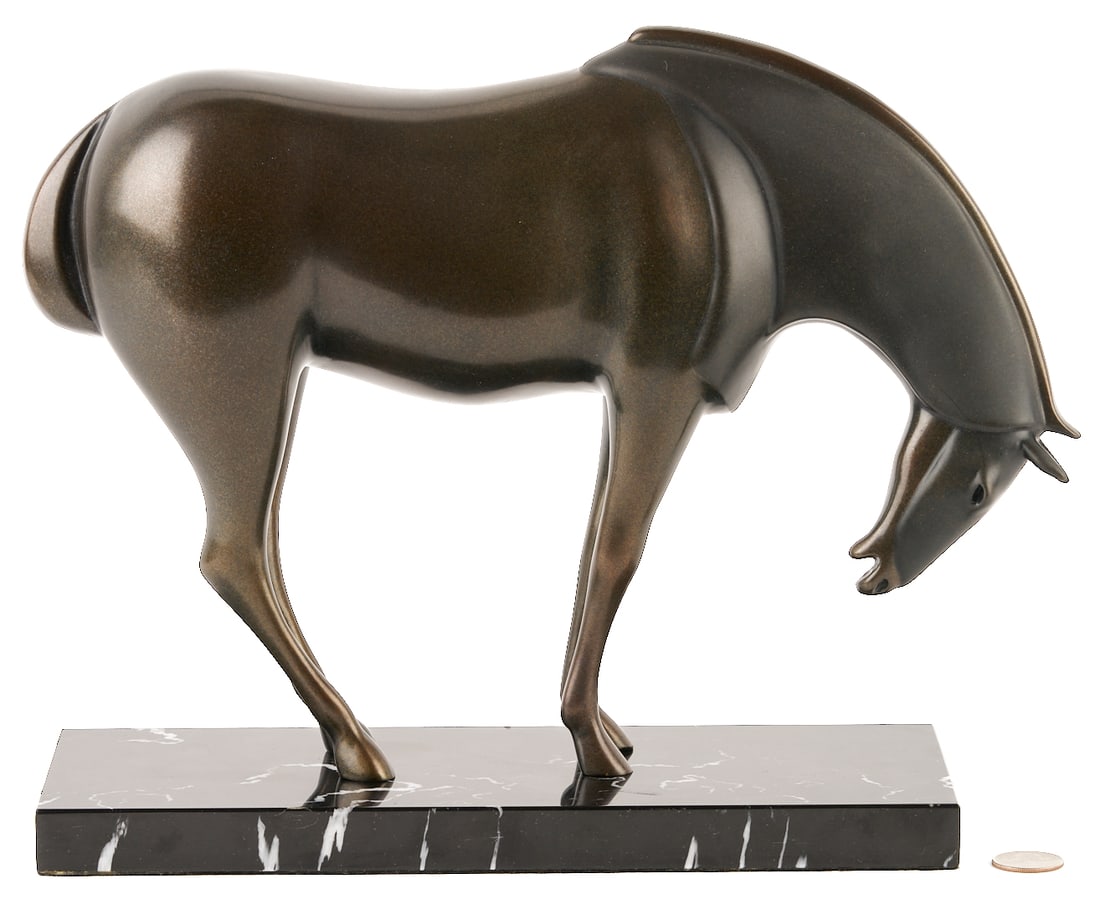 Pr. Loet Vanderveen Armored Horse Bronze Sculptures - 2