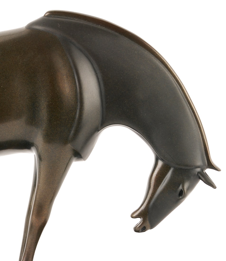 Pr. Loet Vanderveen Armored Horse Bronze Sculptures - 3