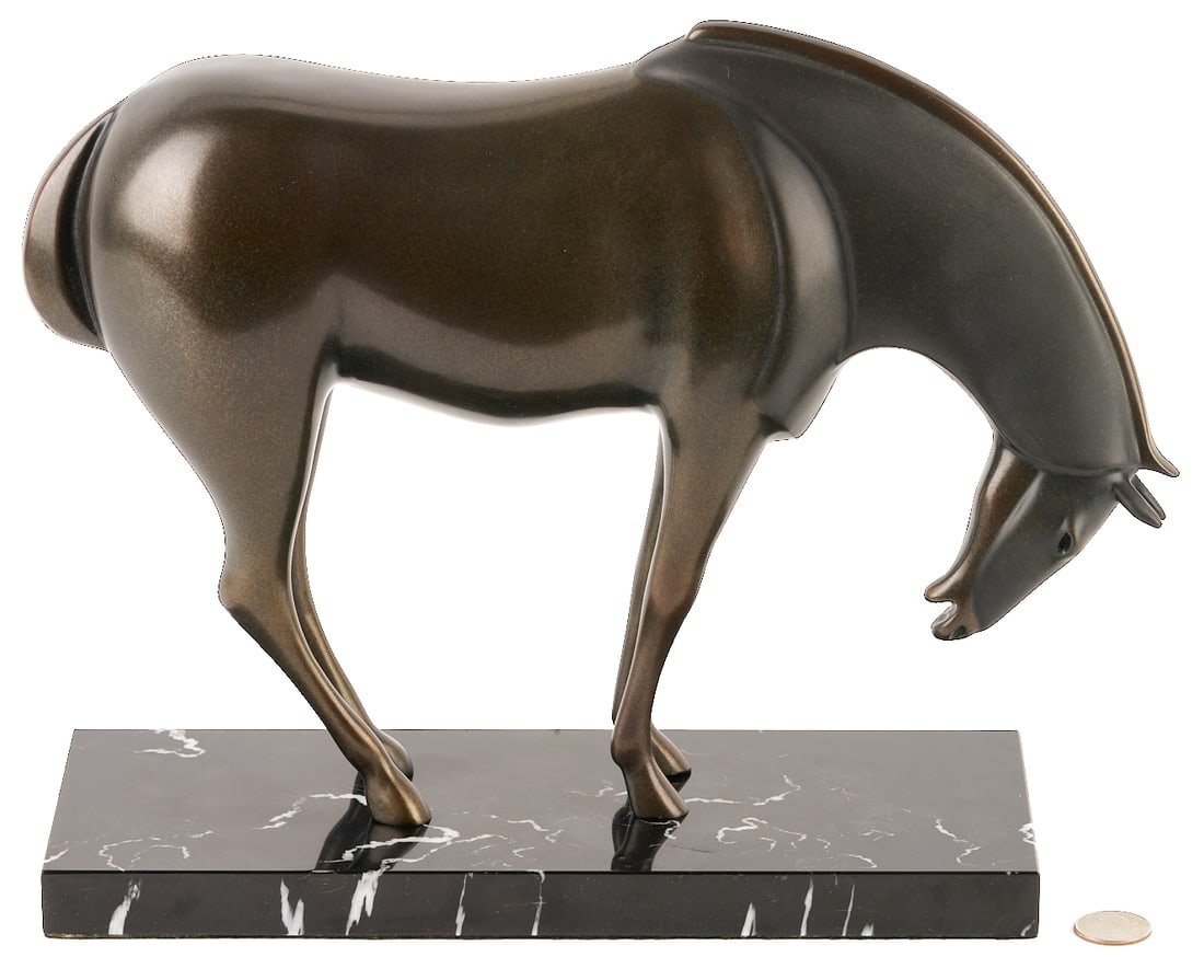 Pr. Loet Vanderveen Armored Horse Bronze Sculptures - 4