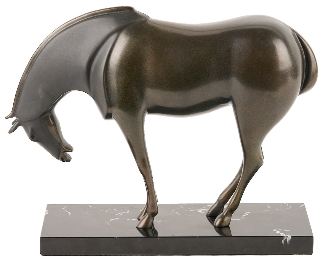 Pr. Loet Vanderveen Armored Horse Bronze Sculptures - 7