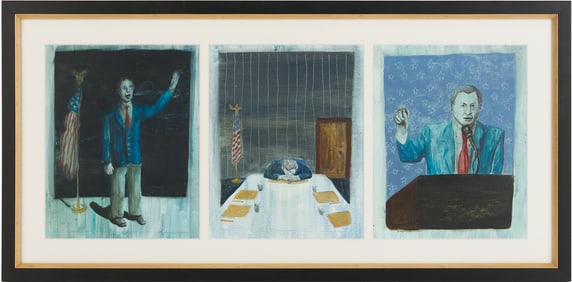 Charles Keiger Triptych Paintings