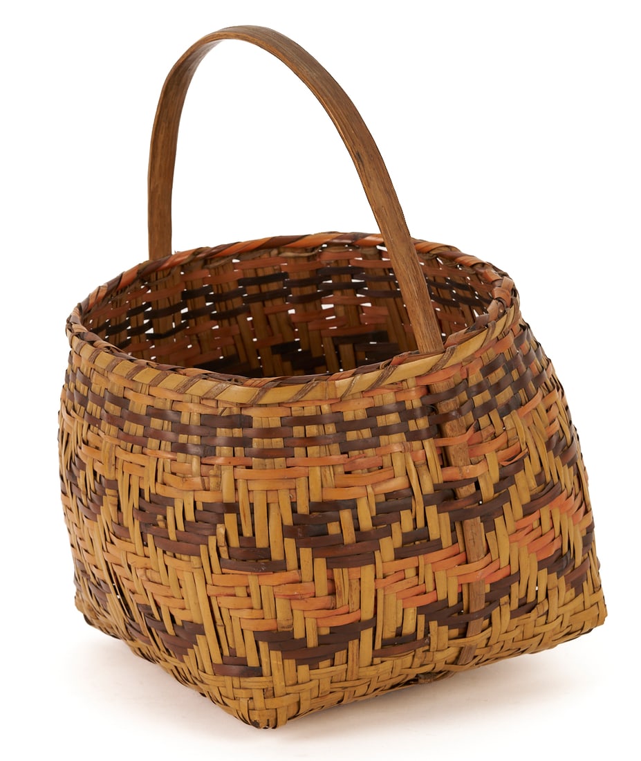 2 Native American Cherokee Rivercane Baskets - 10