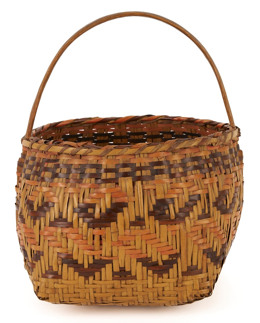2 Native American Cherokee Rivercane Baskets - 11