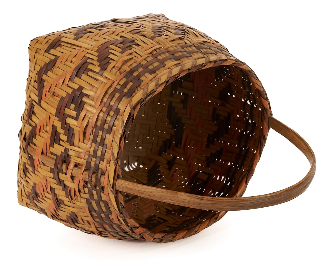 2 Native American Cherokee Rivercane Baskets - 12