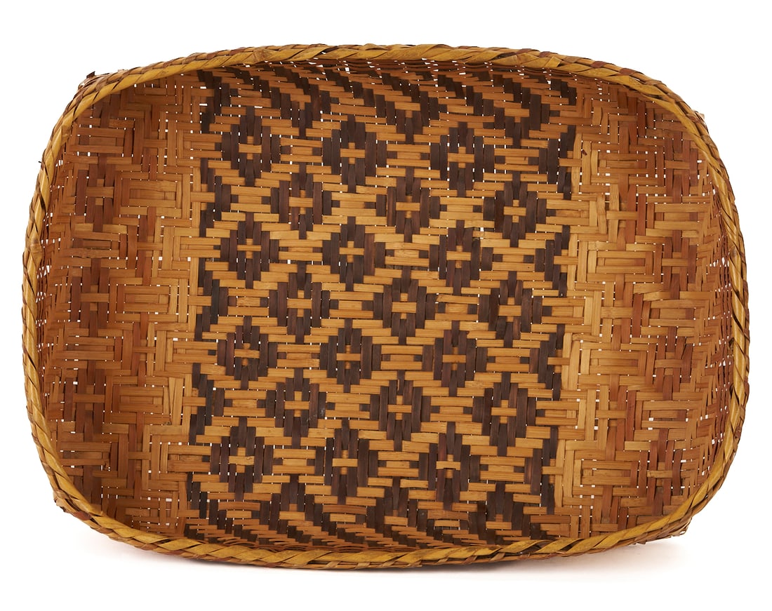 2 Native American Cherokee Rivercane Baskets - 3