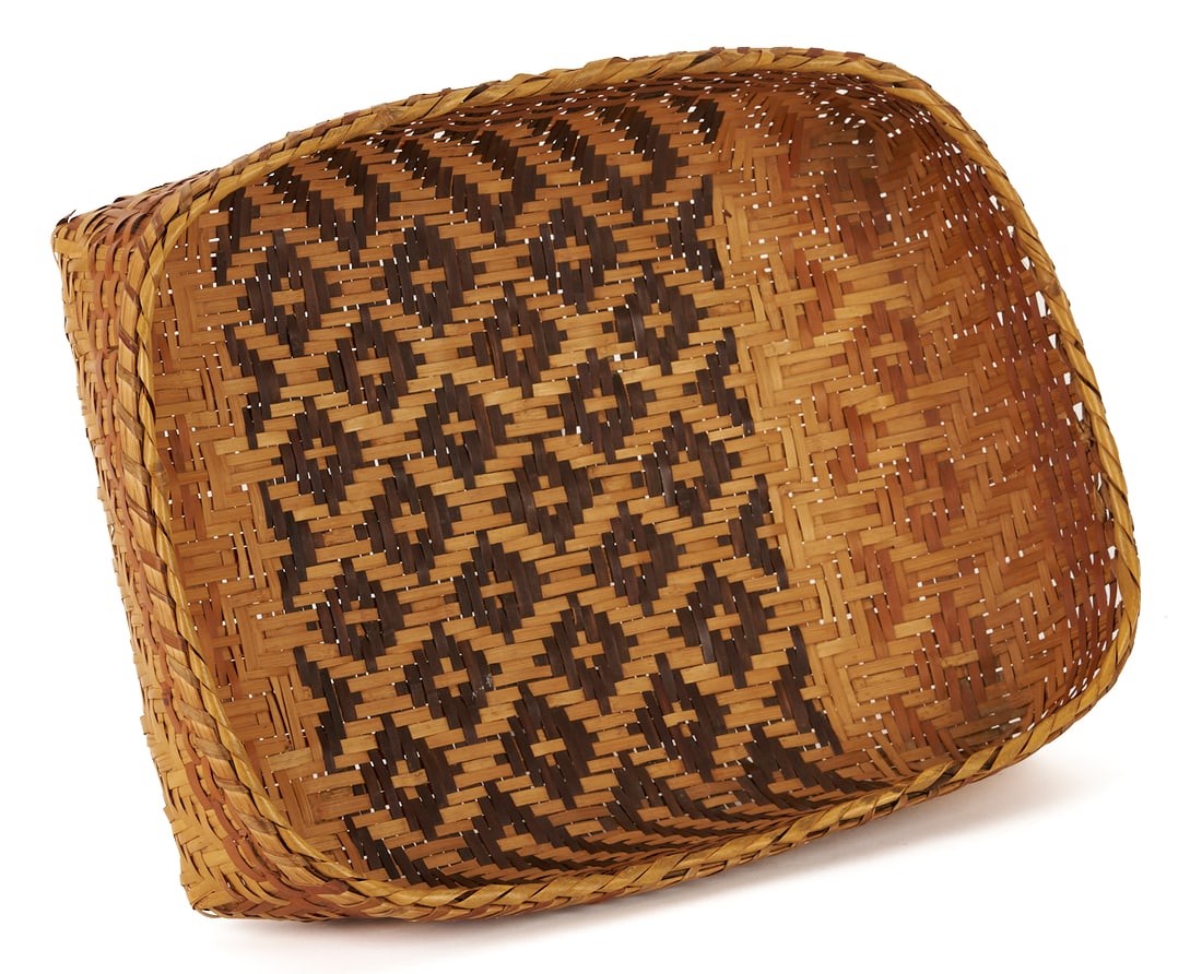 2 Native American Cherokee Rivercane Baskets - 4
