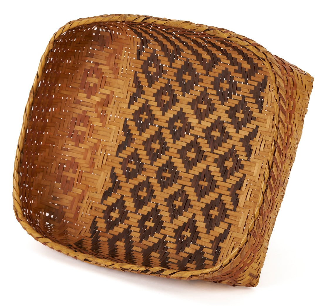 2 Native American Cherokee Rivercane Baskets - 5