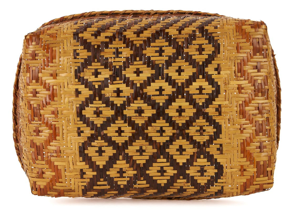 2 Native American Cherokee Rivercane Baskets - 6