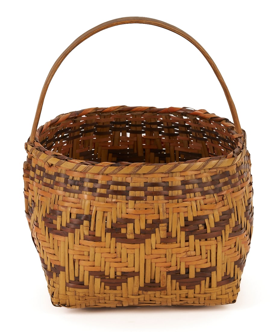 2 Native American Cherokee Rivercane Baskets - 8