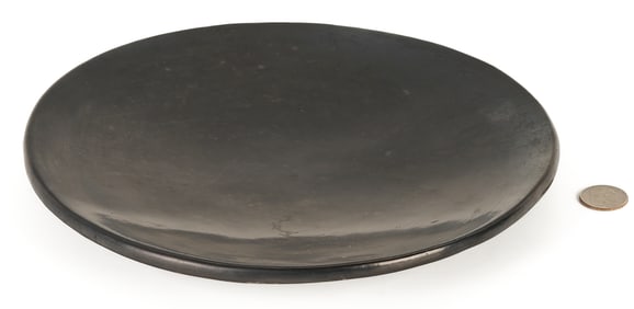 San Ildefonso Blackware Plate, Marie & Julian
