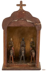 3 Spanish Colonial Wisemen Figures on Horseback