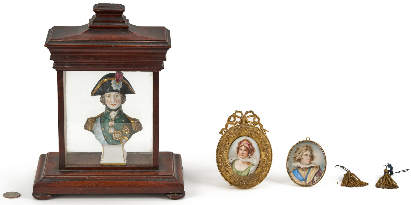 Miniature Bust of Lord Nelson plus 2 Miniature Portraits (1 of 18)