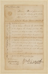 TN Territorial Governor William Blount Signed Document, 1795