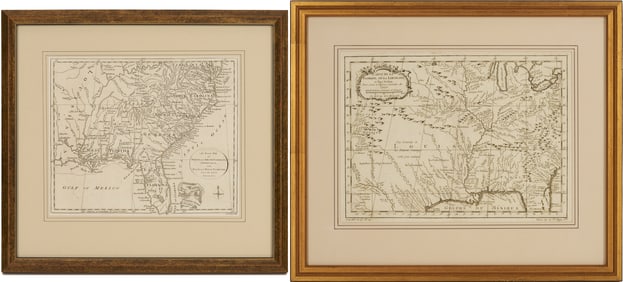 Two 18th C Maps of Southern United States Incl. Thomas Walker, Lodge & Bellin