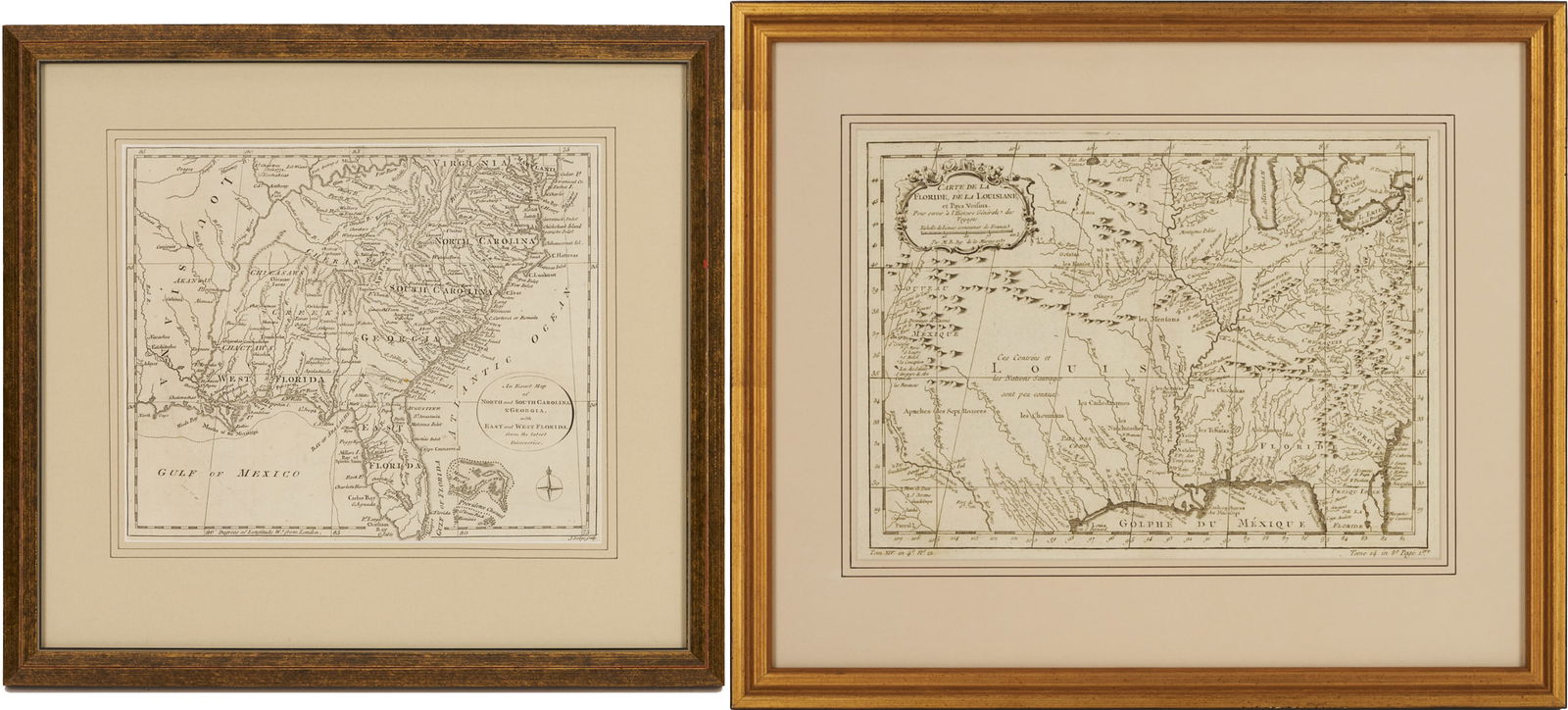 Two 18th C Maps of Southern United States Incl. Thomas Walker, Lodge & Bellin (1 of 17)