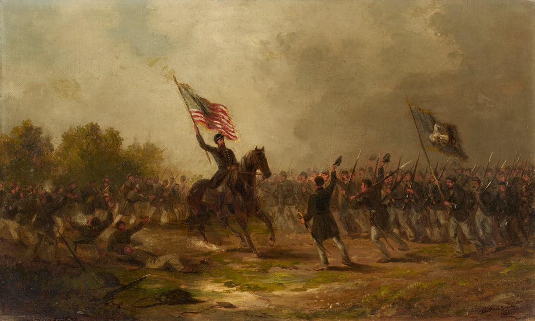 Xanthus Smith O/C Civil War Painting, Battle of 2nd Manassas AKA Bull Run, 1864 (1 of 20)