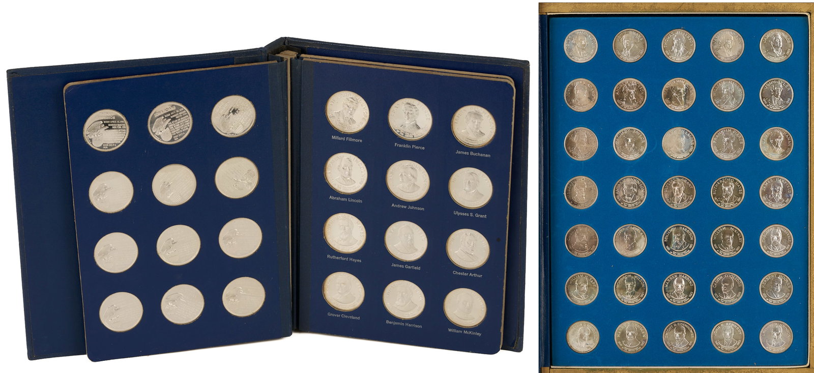 Franklin Mint Treasury of Presidential Commemorative Sterling Medals, 2 Sets, 41 oz. (1 of 20)