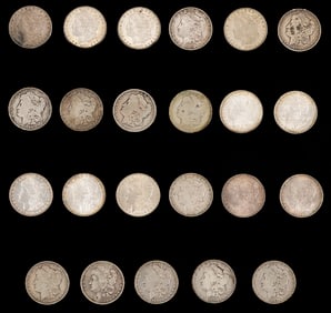 23 Morgan Silver Dollars, incl. Carson City