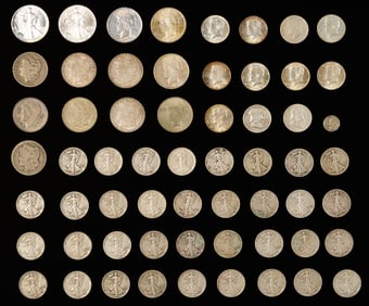 60 Assorted U. S. Silver Coins
