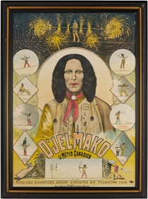 Rare D'Jelmako The Canadian Metis French Acrobat Advertisement Poster