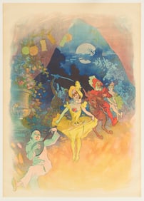 Jules Cheret Lithograph, Musee Grevin, Theatre Les Fantoches de John Hewelt