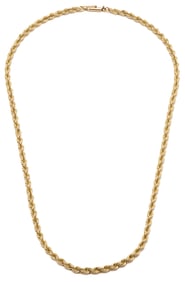14K Gold Rope Chain Necklace
