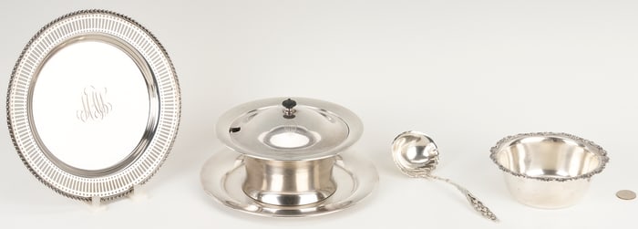 4 Pcs. Sterling Hollowware, incl. Sauce Dish