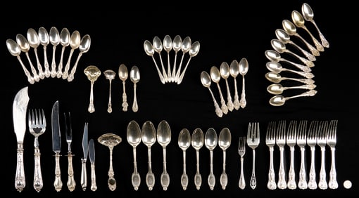 56 Pcs Flatware Incl. Antique Sterling