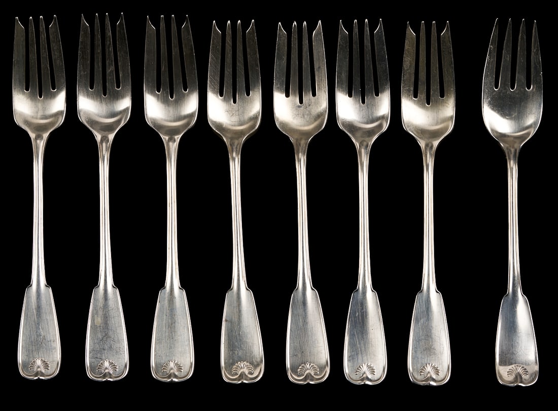 32 pcs Tiffany Sterling Flatware, Palm Pattern - 2