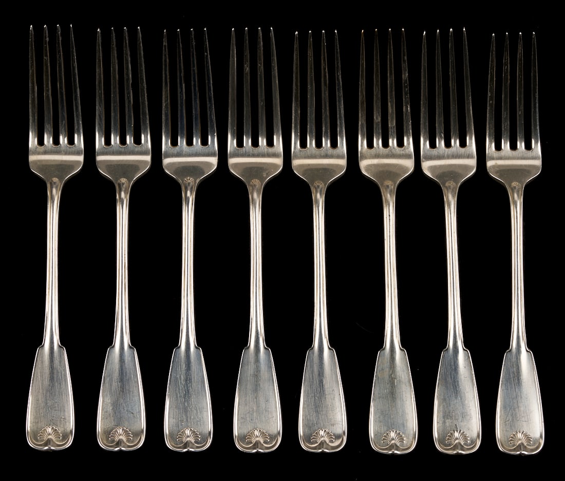 32 pcs Tiffany Sterling Flatware, Palm Pattern - 3
