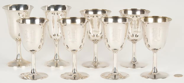8 Sterling Silver Goblets
