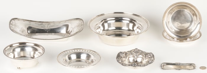 8 Sterling Silver Bowls and Trays incl. Kirk, Towle