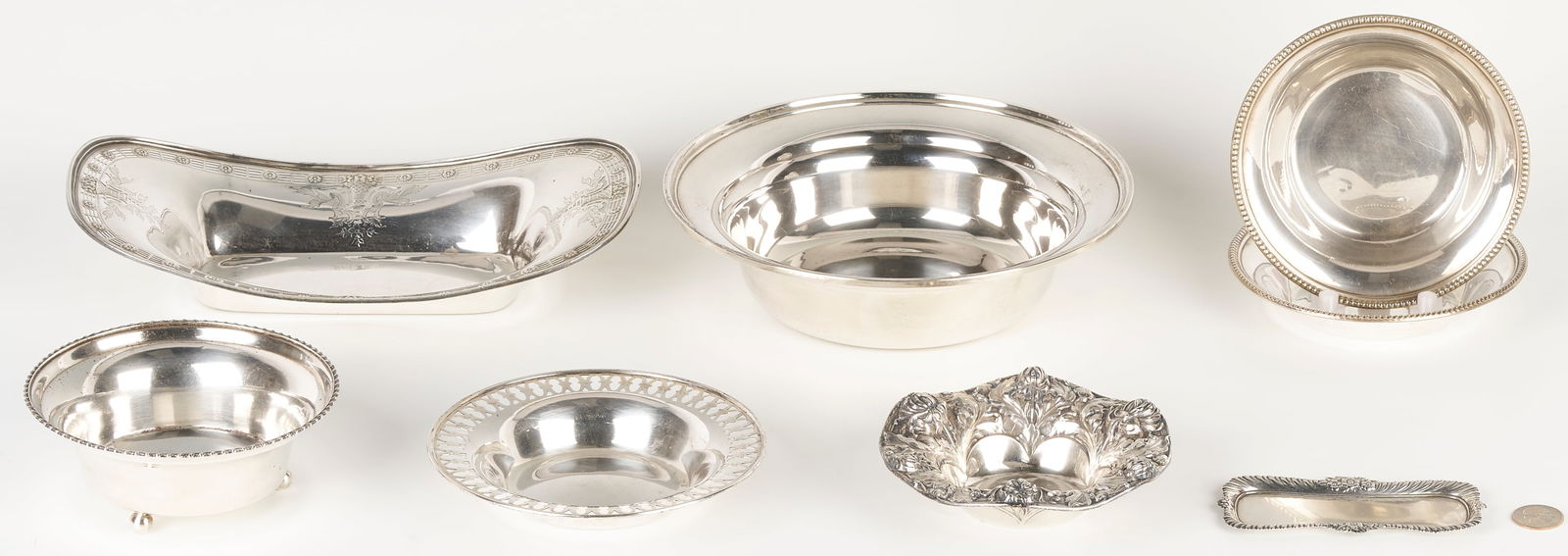 8 Sterling Silver Bowls and Trays incl. Kirk, Towle (1 of 18)