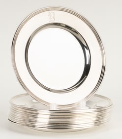 12 International Sterling Silver Bread Plates