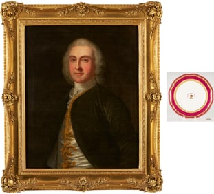 O/C Portrait, Napier of Scotland, with Armorial Dish