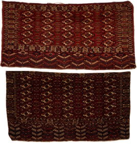 2 Antique Tekke Torba Rugs