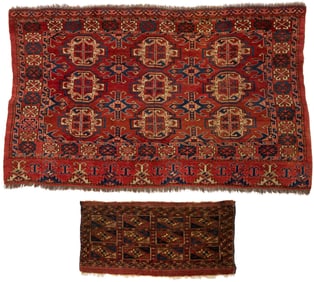 2 Antique Turkman Tekke Torbas, Aina & Chuval