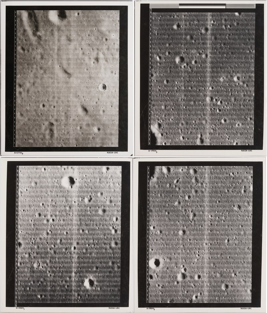 Four NASA Moon Survey Photos; 177H2, 198H1, 198H2, 198H3 (1 of 18)
