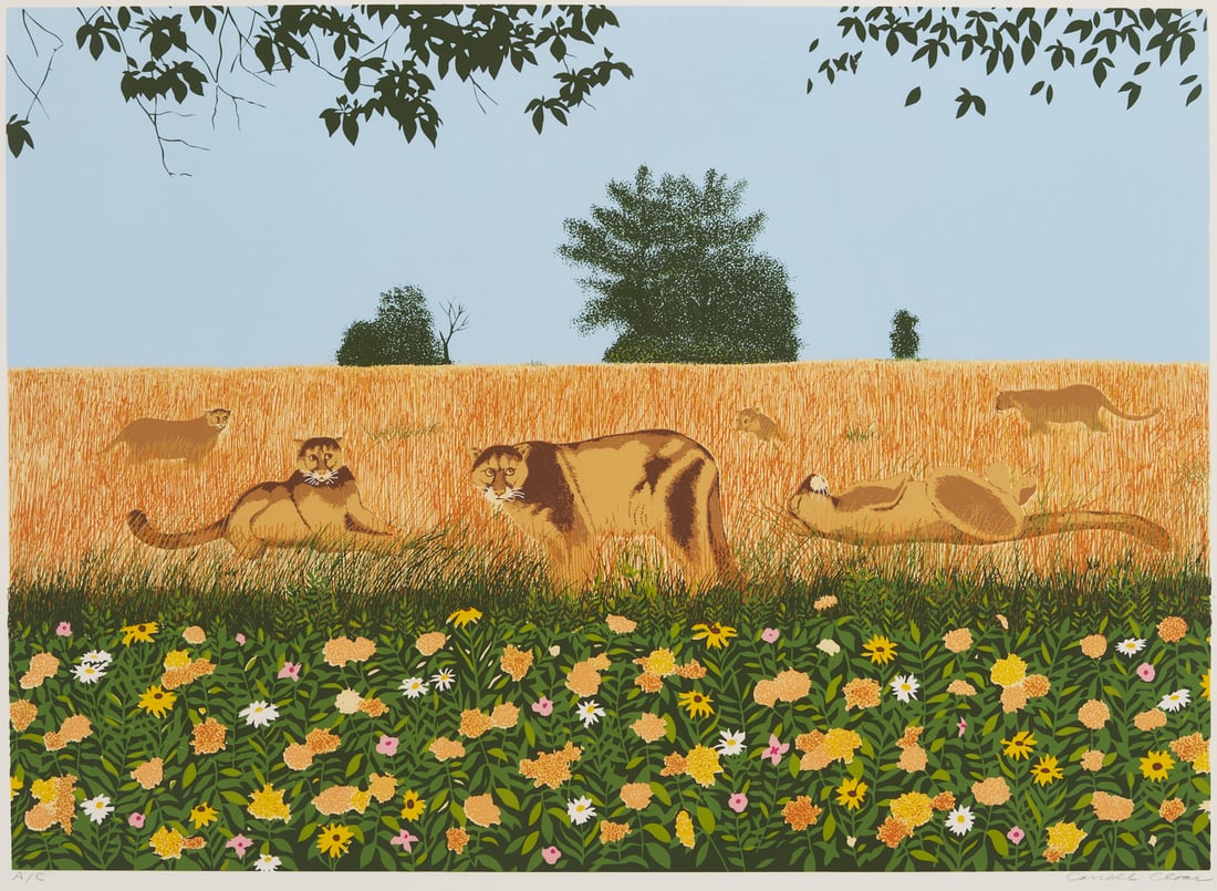 Carroll Cloar Signed Serigraph, Panther Bourne