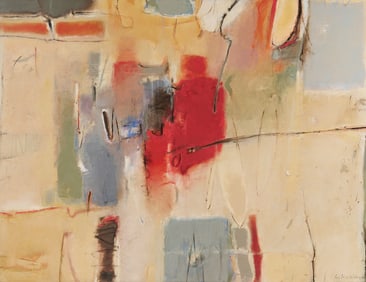 Anton Weiss Large Abstract Oil Painting, New Growth