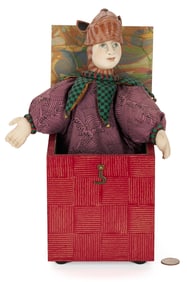 Akira Blount Jack in the Box Folk Art Soft Sculpture