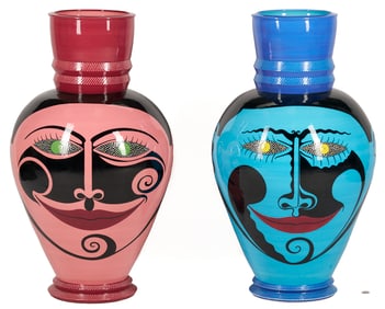 2 Large Patrick L. Dougherty Ceramic Vessels