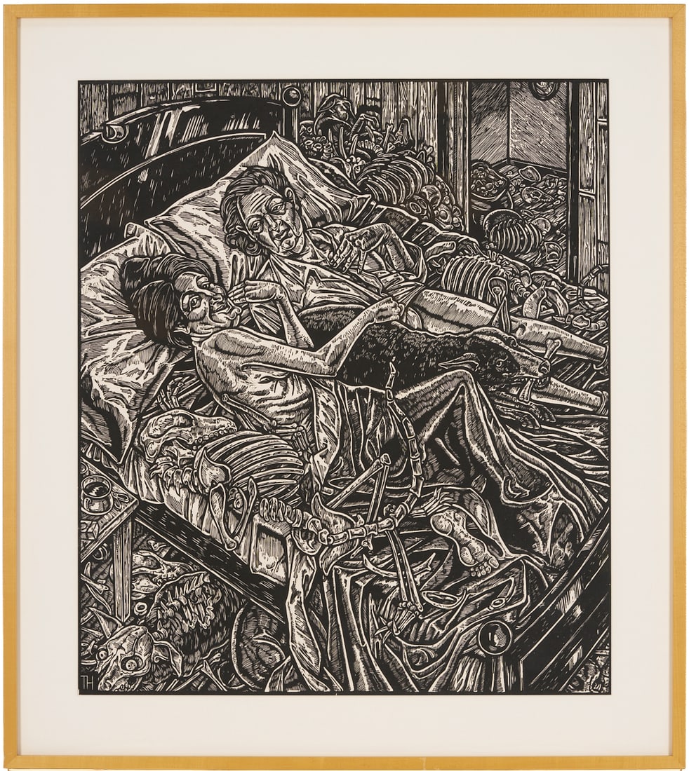 Tom Huck Woodcut, Bed of Bones (1 of 12)