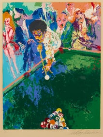 LeRoy Neiman Signed Serigraph, Black Break