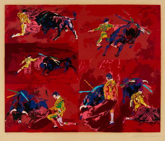 LeRoy Neiman Signed Serigraph, Red Corrida AKA Bull Fight