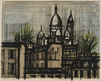 Bernard Buffet Signed Lithograph, Paris Le Sacre Coeur