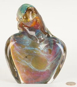 Silvano Signoretto Madonna Glass Sculpture