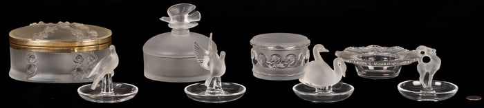 8 Lalique France Crystal Items