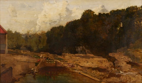 Robert Noble O/C Painting, Scottish Landscape with River