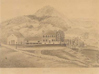 Pencil on Paper Drawing, attrb. Rufus Porter